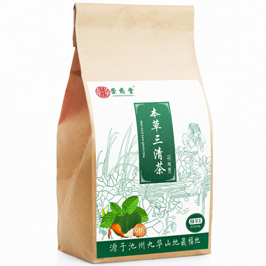 三清茶不干膠標簽